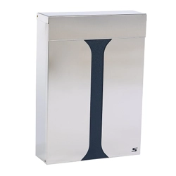 vendita online Cassetta s23 in acciaio inox aisi 304 cover grigio ferro 280x90x390h mm. Cassette postali, bacheche e casellari Silmec